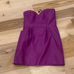 Topshop Vibrant Purple Strapless Dress
